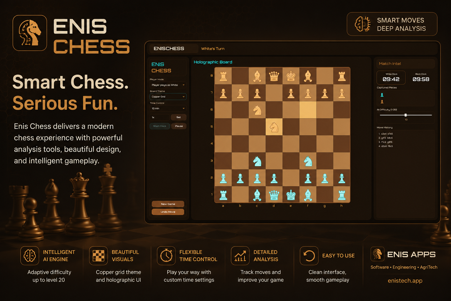 EnisChess oyun ekranı